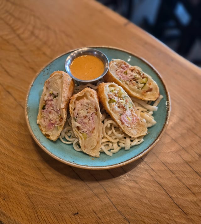 HABENERO HAM EGG ROLLS.