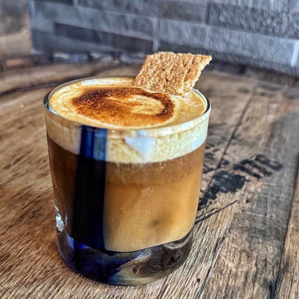 The SHED cocktail with a toasted foam top