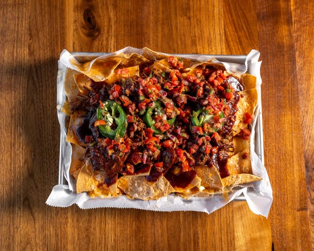 BBQ Brisket Nachos (GF).