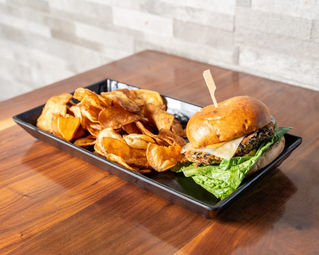 Sweet Potato & Black Bean Burger (GM).