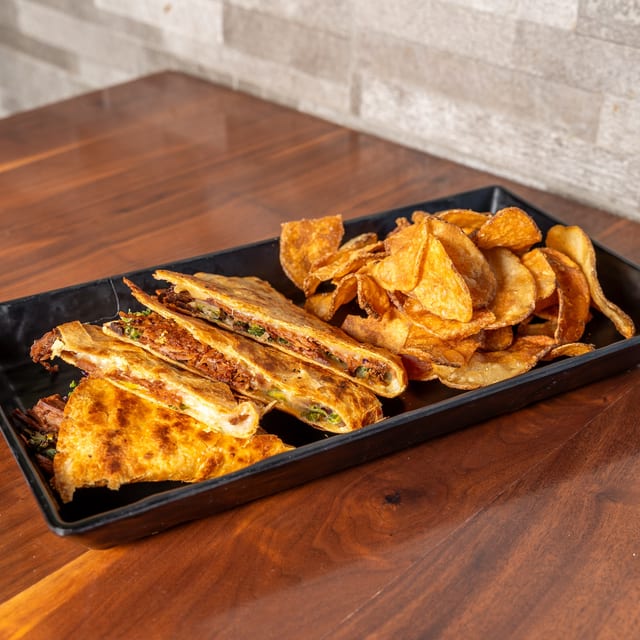BBQ BRISKET QUESADILLA.